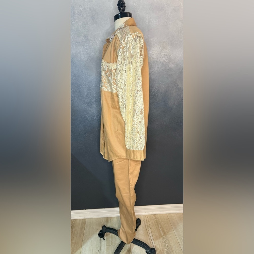 Vintage Lacy Afternoon Two-Piece Set – NWT – Embellished Shirt & Pants - Picture 8 of 15